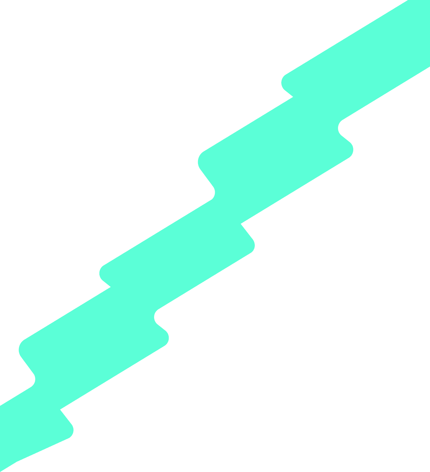 Turquoise wave shape